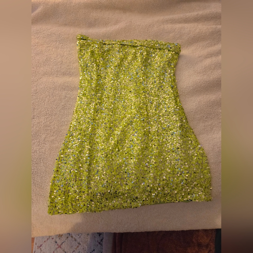 Ever New Kendall Lime Sequin Embellished Green Mini Sz 8